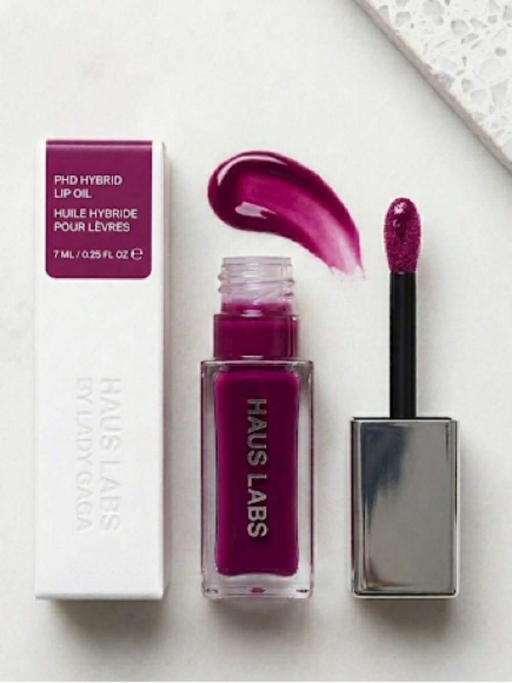 NEW Haus Labs PhD Hybrid Lip Oil – pH-Powered High Shine Gloss – Shade: HUE - Picture 2 of 7